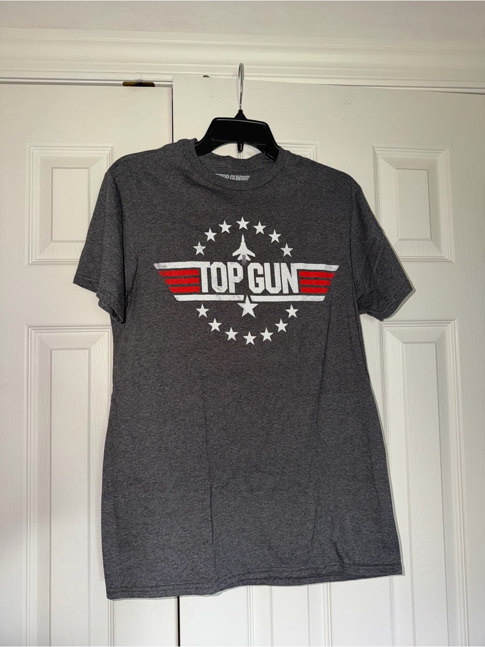 Top Gun Logo Tee in Heather Charcoal